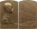 Österreich, Kaiserreich, Stadt Wien Bronzeplakette v. Pawlik u. Neudeck, auf Eugen von Böhm-Bawerk, Ansicht Finanzministerium -