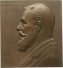 Österreich, Kaiserreich, Stadt Wien Große einseitige Bronzeplakette v. Placht auf Anton Kleibel, 1852 - 1928, Direktor der Handelsschule und Hofrat -