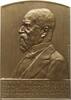 Österreich, Kaiserreich, Stadt Wien Einseitige Bronzeplakette v. Schwartz, Verwaltungsgerichtshof, 40. Dienstjub. Dr. Karl Freiherr v. Lemayer -