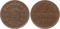 Bayern, Königreich 1 Pfennig Ludwig II., 1864 - 1886 -