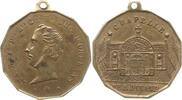 Frankreich, Königreich Tragbare 12-eckige Messingmedaille Louis Philippe I., 1830 - 1848, Ferdinand Duc d'Orléans, Chapelle Ferdinand -