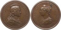 Lothringen, Herzogtum Bronzemedaille v. Saint-Urbain, auf Theobald II., 1303 - 1312 und seine Gemahlin Isabella -