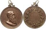 Belgien, Königreich, Limburg, Stadt Hasselt Tragbare Bronzemedaille Leopold II., 1865 - 1909, a.d. Besuch des Königspaares in Hasselt am 15. Juli -