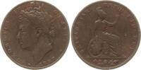 Großbritannien Farthing (1/4 Penny) George IV., 1820 - 1830 -