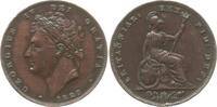 Großbritannien Farthing (1/4 Penny) George IV., 1820 - 1830 -