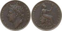 Großbritannien Farthing (1/4 Penny) George IV., 1820 - 1830 -