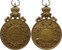 Belgien, Brüssel, Gemeinde Forest / Vorst Tragbare vergoldete Bronzemedaille Leopold II., 1865 - 1909, Commune de Forest, Festival du 9 Juin 1907 -