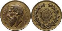 Belgien, Königreich, Limburg, Stadt Hasselt Vergoldete Bronzemedaille Leopold II., 1865 - 1909, Sign. H. Ft., Arbeitervereinigung, Werkmans Bond -