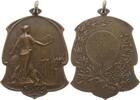 Belgien, Brüssel, Gemeinde Forest / Vorst Tragbare Bronzeplakette Unbestimmt: 1923-1933 A.M.M.I, 1932-1933 F.N.I., A.E.C., Forrest 12.11.33 -