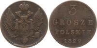 Kongresspolen 3 Grosze Nikolaus I., 1825 - 1855, Warschau -