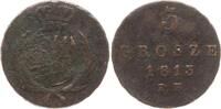 Sachsen, Königreich, Polen, Herzogtum Warschau 3 Grosze (3 Grosze, Trojak) Friedrich August I., als Herzog von Warschau, 1807 - 1815 -