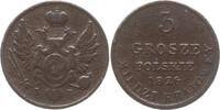 Russland, Kongresspolen 3 Grosze (3 Groschen, Trojak) Nikolaus I., 1825 - 1855, Warschau -