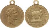 Frankreich, Kaiserreich, Stadt Paris Kleine tragbare Messingmedaille Napoleon III., 1852 - 1870, ohne Sign., Inauguration du Tombeau des Invalides -