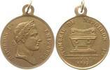 Frankreich, Kaiserreich, Stadt Paris Kleine tragbare Messingmedaille Napoleon III., 1852 - 1870, ohne Sign., Inauguration du Tombeau des Invalides -