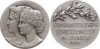 Schweiz - Zürich Silbermedaille v. Boesch bei Huguenin, Le Locle, auf das Eidgenössisches Schützenfest -