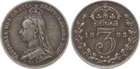 Großbritannien 3 Pence Victoria, 1837 - 1901, Jubilee Head -