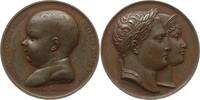 Frankreich, Kaiserreich Bronzemedaille Napoleon I., 1804 - 1815, v. Andrieu und Denon, a.d. Geburt des Königs von Rom -