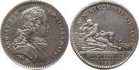 Frankreich, Königreich Silber - Jeton Louis XV., 1715 - 1774, v. Christian Roettiers, NON MINOR EST VIRTUS, Herkules -