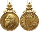 Belgien, Königreich, Limburg, Stadt Tongeren Tragbare vergoldete Bronzemedaille Leopold II., 1865 - 1909, 25 Jahre Katholische Regierung Tongeren -