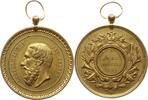 Belgien, Königreich, Wallonien, Stadt Arlon Tragbare vergoldete Bronzemedaille Leopold II., 1865 - 1909, v. Hart, Preismedaille Musikschule, Arlon Concours -
