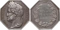 Frankreich, Königreich, Stadt Lille Oktogonale Silbermedaille Louis Philippe, v. Depaulis u. Caqué, BANQUE DE LILLE, 29 JUIN 1936 -