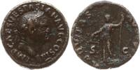 Römische Kaiserzeit, Rom As Vespasian, 69 - 79, bel. Kopf n.r. / Aequitas steht n.l. hält Waage und Zepter -