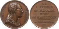 Frankreich, Königreich, Stadt Paris Bronzemedaille v. Petit, a.d. Maler maritimer Motive Claude Joseph Vernet, 1714 - 1789 -