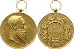 Belgien, Königreich, La Roche-en-Ardenne Tragbare vergoldete Bronzemedaille Leopold II., 1865 - 1909, v. Wurden, LAROCHE TOURISTE, FONDÉE LE 3 JUILLET -