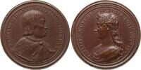Lothringen, Herzogtum Bronzemedaille v. Saint-Urbain, auf René II., 1473 - 1508 und Gemahlin Philippa v. Geldern -