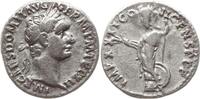 Römische Kaiserzeit, Rom Denar Domitian, 81 - 96, belorb. Kopf n.r. / Minerva hält Blitzbündel und Speer -