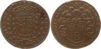 Frankreich, Königreich, Stadt Dijon Bronze - Jeton Louis XIV., 1643 - 1715, auf Bürgermeister Claude Bossuet, Familienwappen -