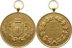 Belgien, Königreich, Limburg, Stadt Borgloon Tragbare vergoldete Bronzemedaille Leopold II., 1865 - 1909, a.d. Fahnenweihe am 7. August, VILLE DE LOOZ -