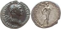 Römische Kaiserzeit, Rom Denar Trajan, 98-117, Bel., drap. Büste n.r. / Mars geht n.r. mit Speer und Trophäe -