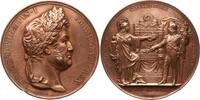 Frankreich, Königreich Große Bronzemedaille Louis Philippe I., v. Depaulis, Charte Constitut. et Avenement de Louis-Philippe -