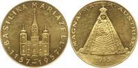 Österreich, 2. Republik Vergoldete Bronzemedaille v. Wild, 800 Jahre Mariazell, Rs.-Stempel: Magna Mater Austria 1955 -