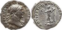 Römische Kaiserzeit, Rom Denar Trajan, 98-117, Bel., drap. Büste n.r. / Victoria hält Kranz und Palmzweig -
