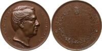 Belgien, Königreich, Stadt Brüssel Große Bronzemedaille Leopold II., 1865-1909, v. Stordeur, a.d. Staatsmann Jules d'Anethan, 1803-1888 -