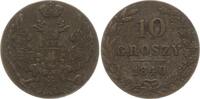 Kongresspolen 10 Groszy Nikolaus I., 1825 - 1855, Warschau -