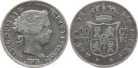 Philippinen 20 Centimos de Peso (4 Reales) Isabella II. von Spanien, 1833 - 1868, Manila -