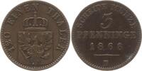Preußen, Königreich 3 Pfennig Wilhelm I., 1861 - 1888, Hannover -