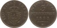 Preußen, Königreich 3 Pfennig Wilhelm I., 1861 - 1888, Hannover -