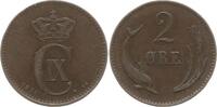 Dänemark, Königreich 2 Öre Christian IX., 1863 - 1906 -