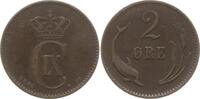 Dänemark, Königreich 2 Öre Christian IX., 1863 - 1906 -