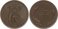 Dänemark, Königreich 2 Öre Christian IX., 1863 - 1906 -