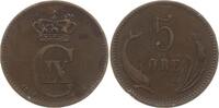 Dänemark, Königreich 5 Öre Christian IX., 1863 - 1906 -