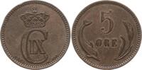 Dänemark, Königreich 5 Öre Christian IX., 1863 - 1906 -