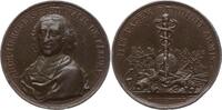 Frankreich, Königreich Bronzierte Zingussmedaille Louis XV., 1715-1774, v. Dassier, Premierminister Fleury im Alter von 81 Jahren -