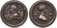 Frankreich, Königreich Miniatur - Silbermedaille Louis XVIII., v. Vivier, Ermordung Duc de Berry und Schwangerschaft der Herzogin -