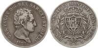 Italien - Sardinien 5 Lire Carlo Felice, 1821 - 1831, Genua -