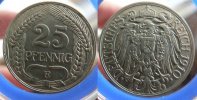 Kaiserreich 25 Pfennig 1910 E SS-VZ 12,00 EUR  + 5,50 EUR frais d'envoi